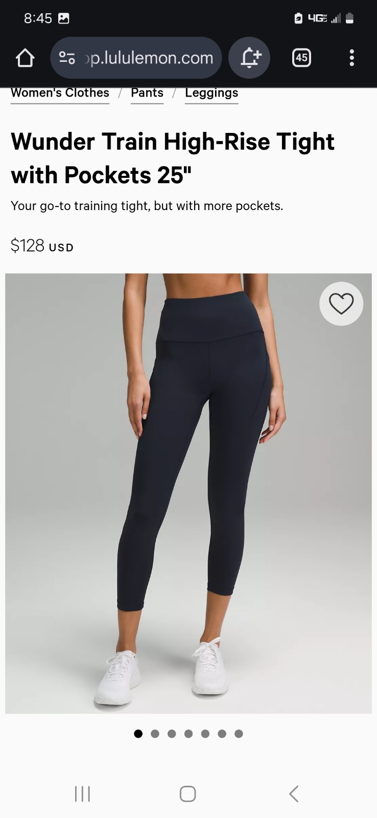 Lululemon wunder train legging with pockets