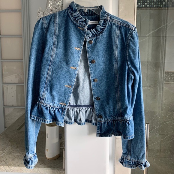 全国送料無料ギフト J.W. Anderson Ruffle Denim Jacket ジャケット・アウター