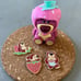 Lotso from Toy Story pink a La mode pin and miniso figure bundle lot