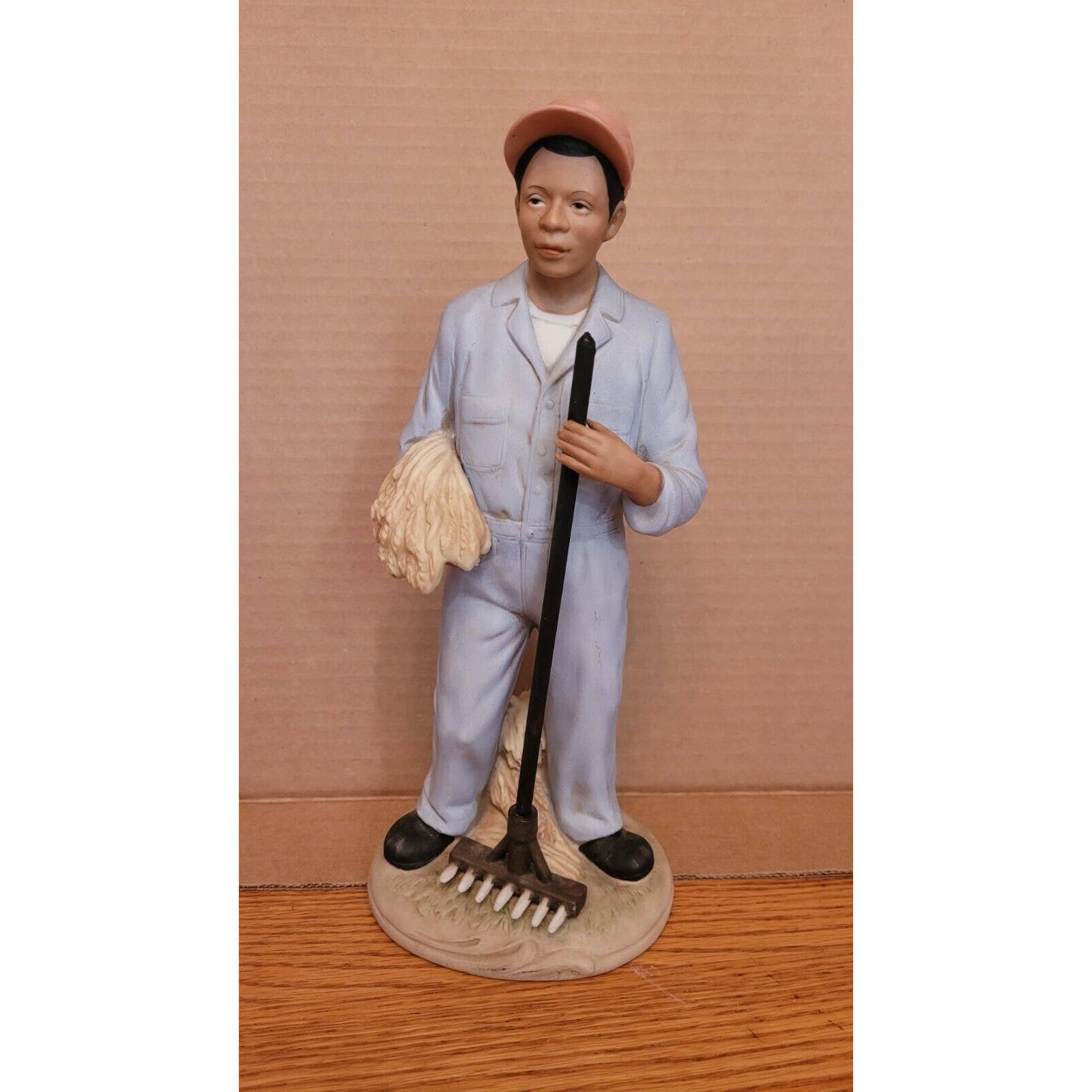 Vintage African American Farmer Harvest 10 Porcelain Homco Ceramics figurine