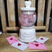 White Valentines Day Gumball Machine, Pink and white decor