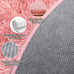 Baby Pink Round Area Rug 4x4, Soft Bedroom Circle Rugs Mats