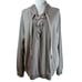 PROJECT SOCIAL T LA Women's Premium Light Purple Thin Fat Laced Chest Hoodie L
