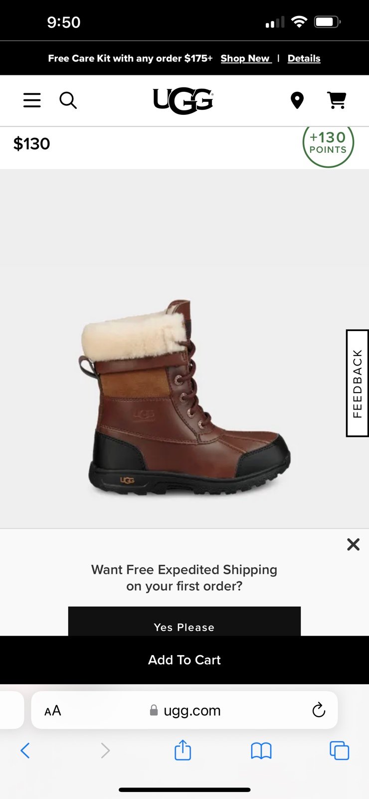 Ugg Shearling Brown Boots Kids size 4
