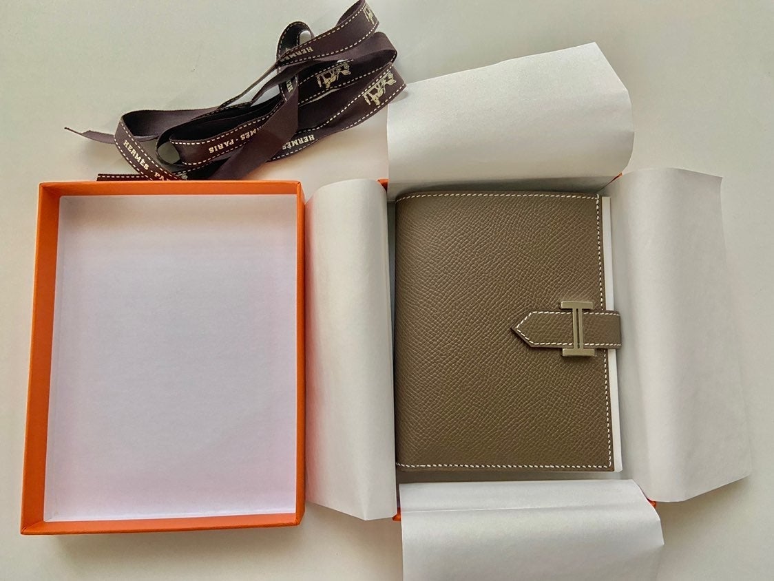 BNIB Hermes Bearn Wallet Epsom Etoupe Gr