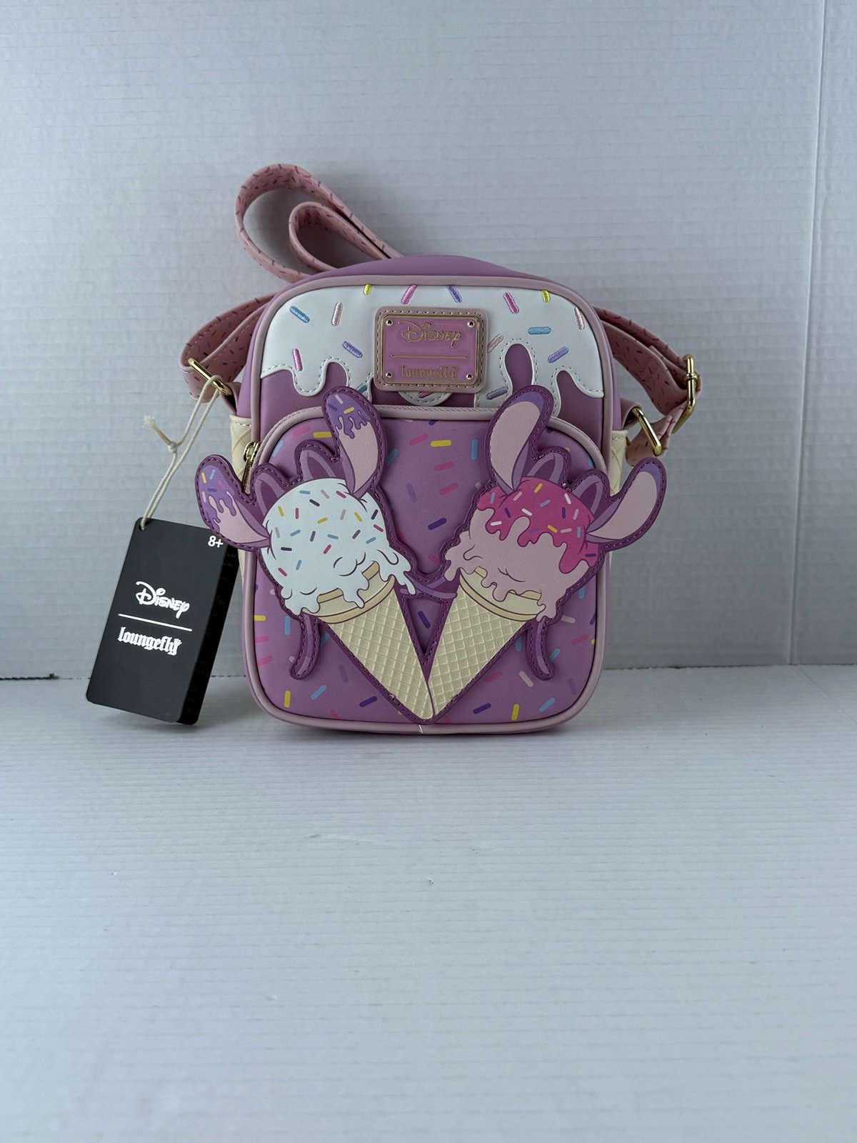 Loungefly Disney Lilo & Stitch Angel Ice Cream Cone Crossbody Bag