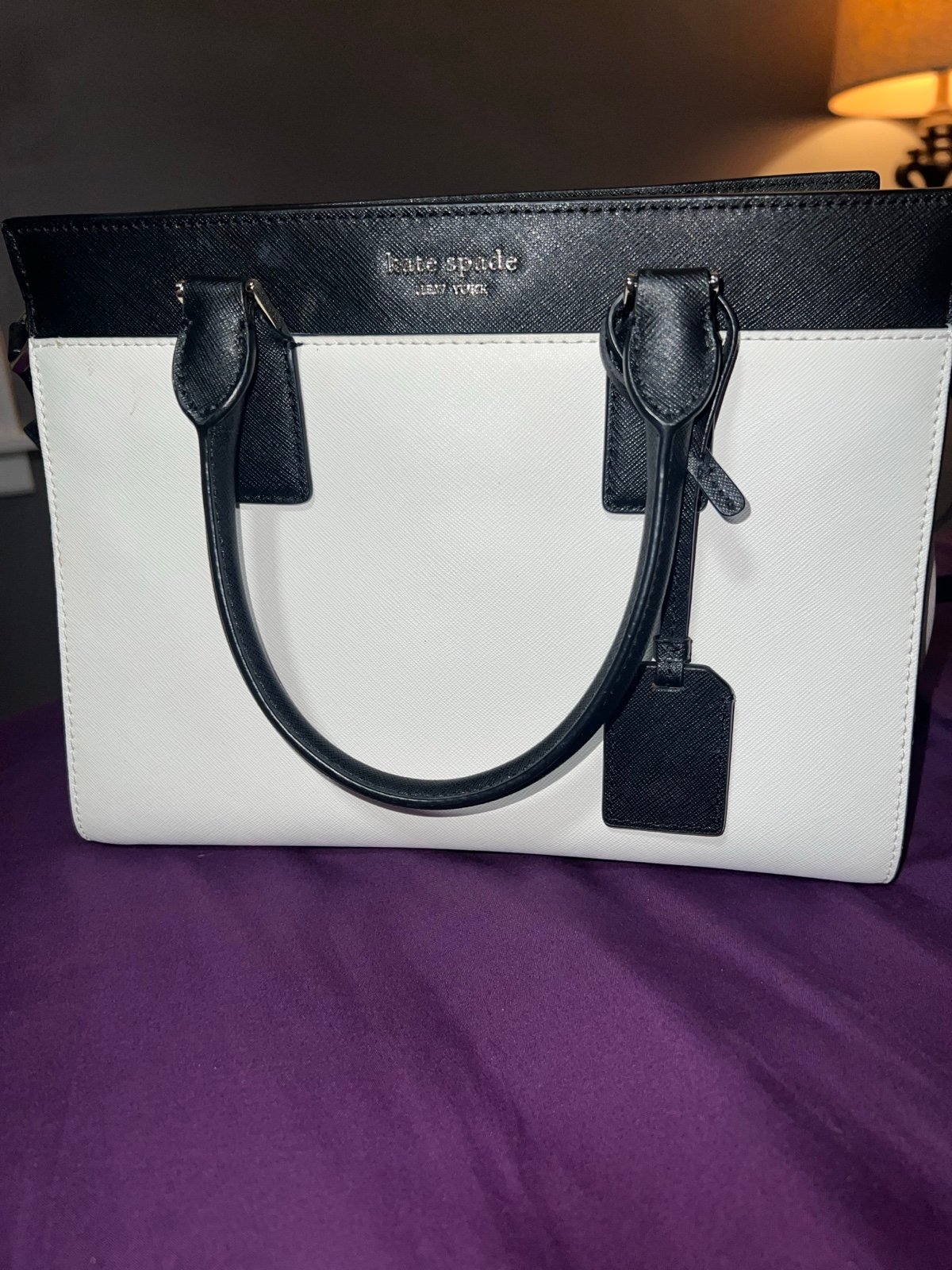 Kate Spade Cameron purse white & black.