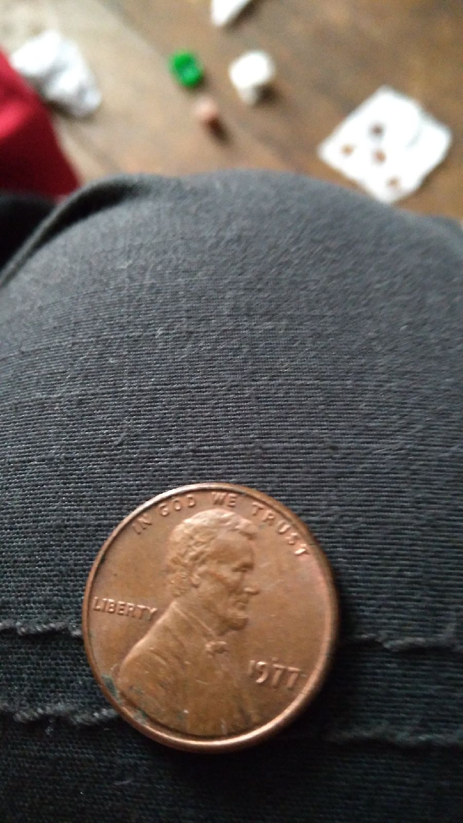 1977. Penny no mint with all the errors