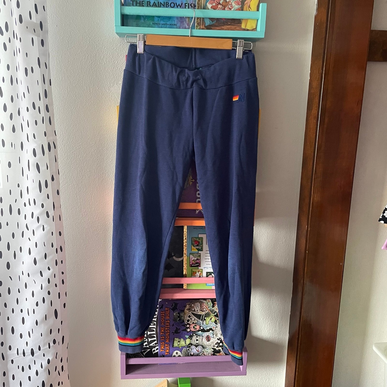 Aviator Nation rainbow hem jogger