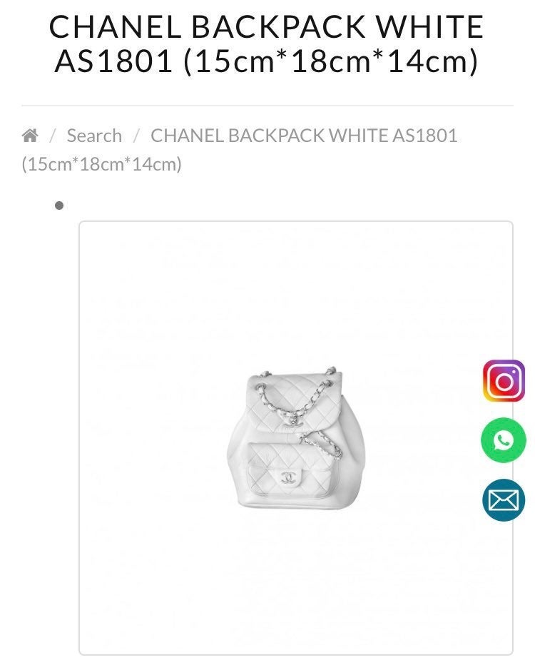 CC white backpack