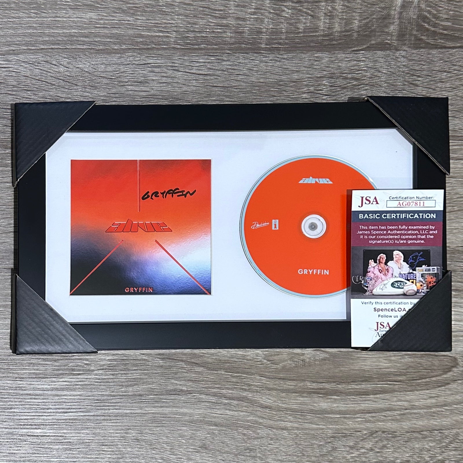 DJ Gryffin Autographed Alive CD Insert Framed Signed Dan Griffith JSA Illenium