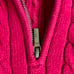 Womens Lauren Ralph Lauren 1/2 Zip Cable Knit Sweater Red Gold Emblem sz S