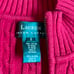Womens Lauren Ralph Lauren 1/2 Zip Cable Knit Sweater Red Gold Emblem sz S