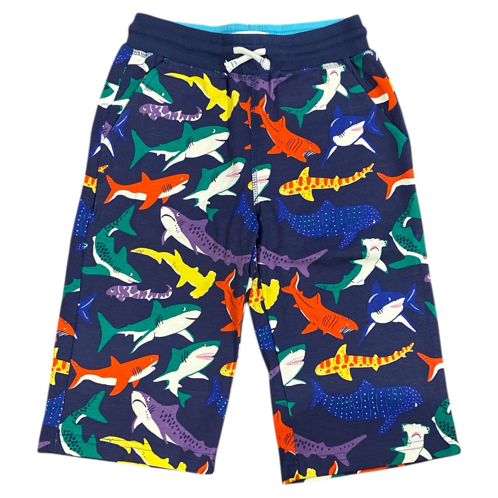 NWT Mini Boden Shark Shorts Size 8Y