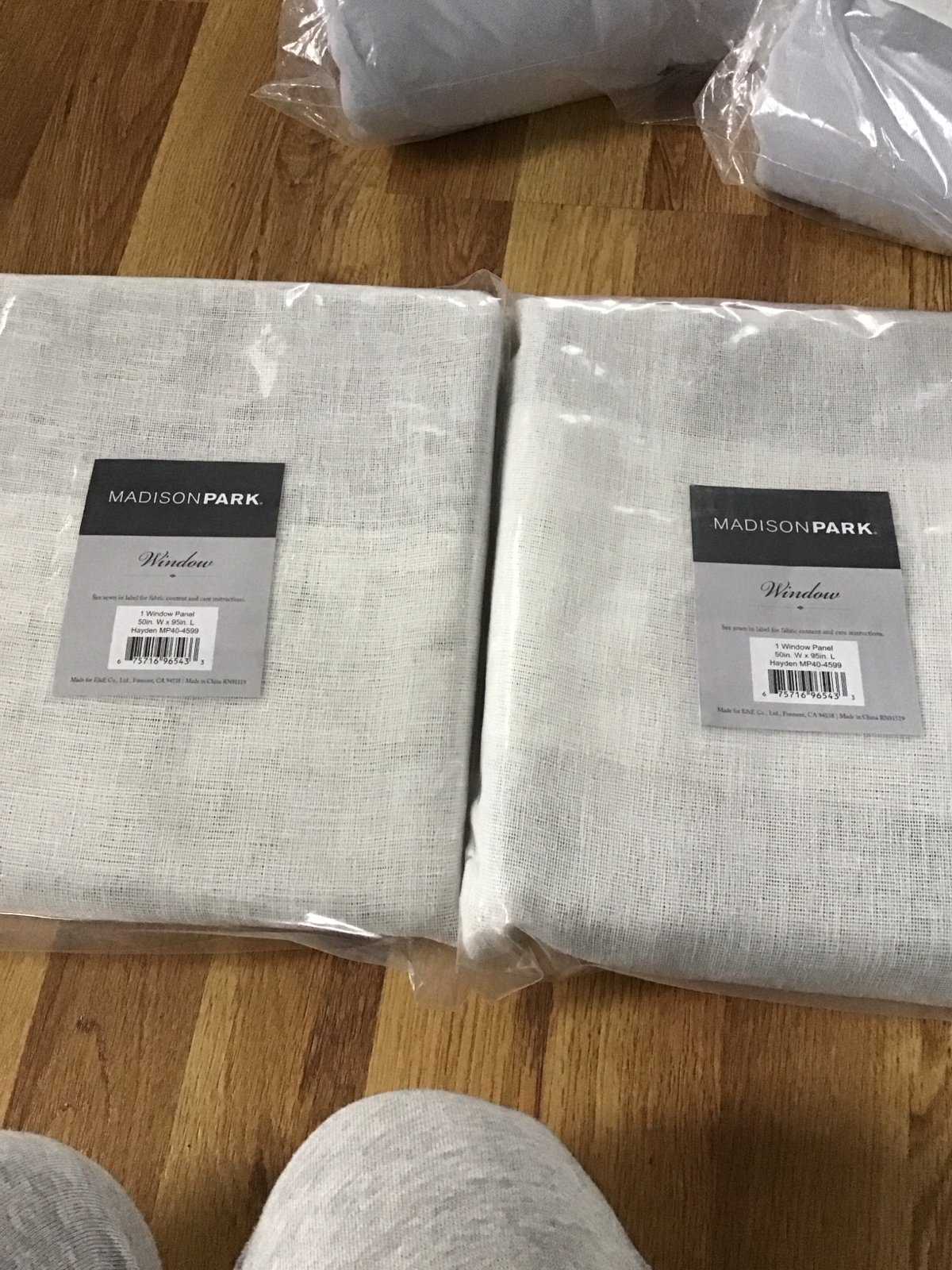 Set of 2 madison park window curtain panels, new, 50x95