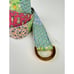 Vineyard Vines Multicolor Mixed Print Fabric Gold Hardware D-Ring Belt Size S