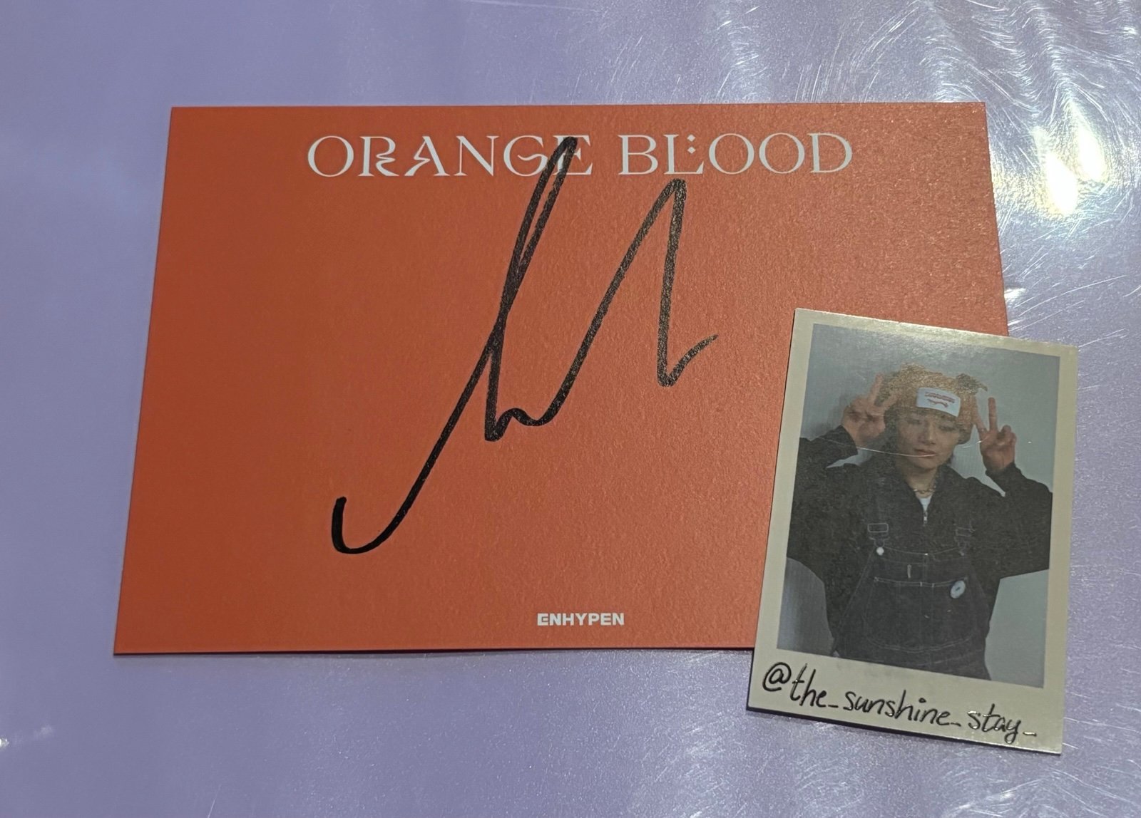 Signed Heeseung postcard