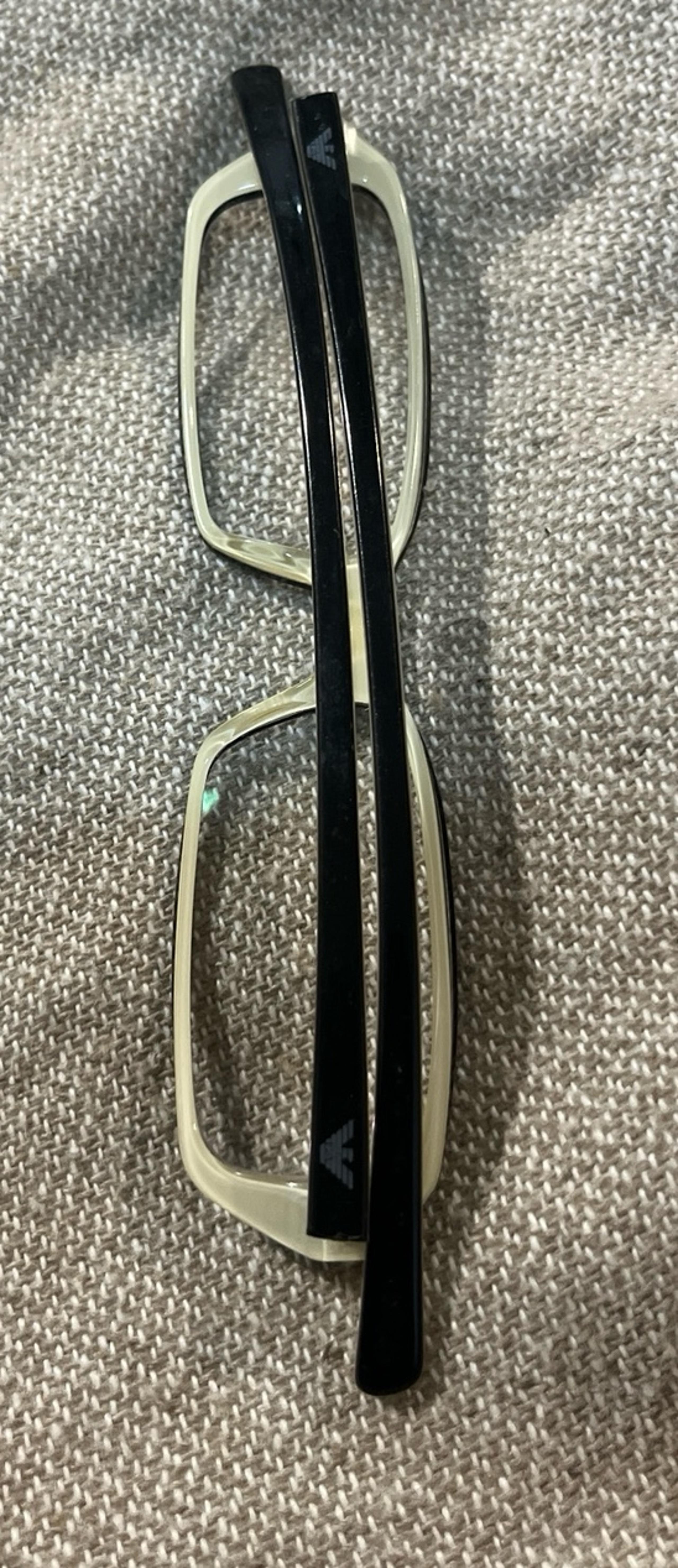 Emporio Armani glasses frames, black white preowned good condition light weight