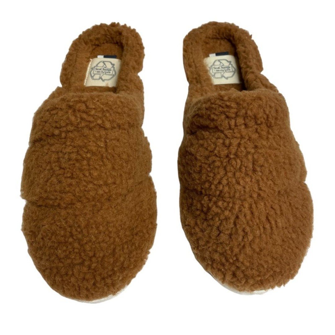SEAVEES Slippers Size 9 SeaChange Slipper in Cocoa Teddy Cozy Slides