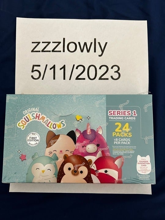 1st Edition Squishmallows Trading Cards Hobby Box Sealed 24 Packs RARE 1000 Made