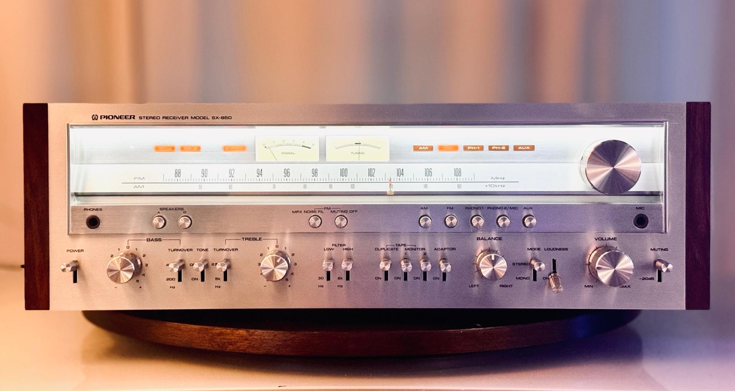 Pioneer SX-850 (65 WPC) Stereo AM/FM Receiver - Serviced + Cleaned + LED