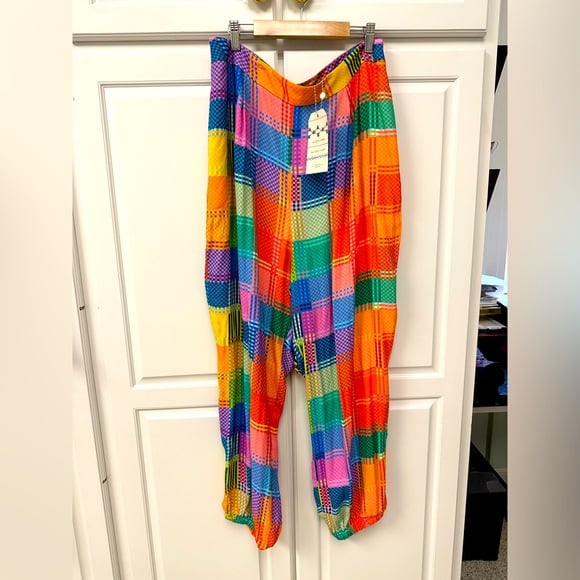 Bright & Colorful Farm Rio Woven Joggers