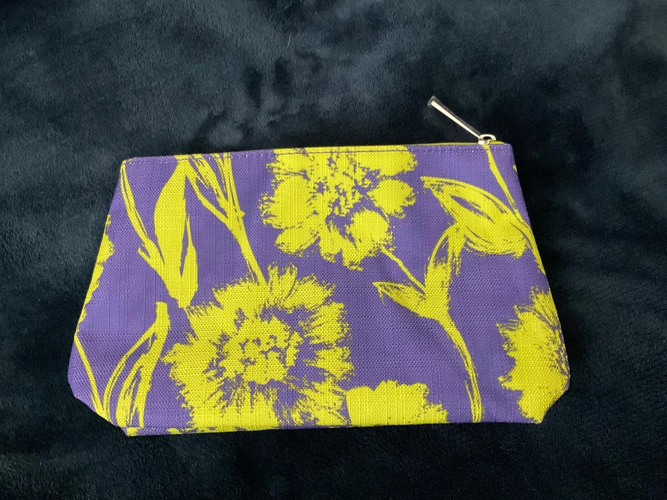 Clinique Flower Print Cosmetic Makeup Bag