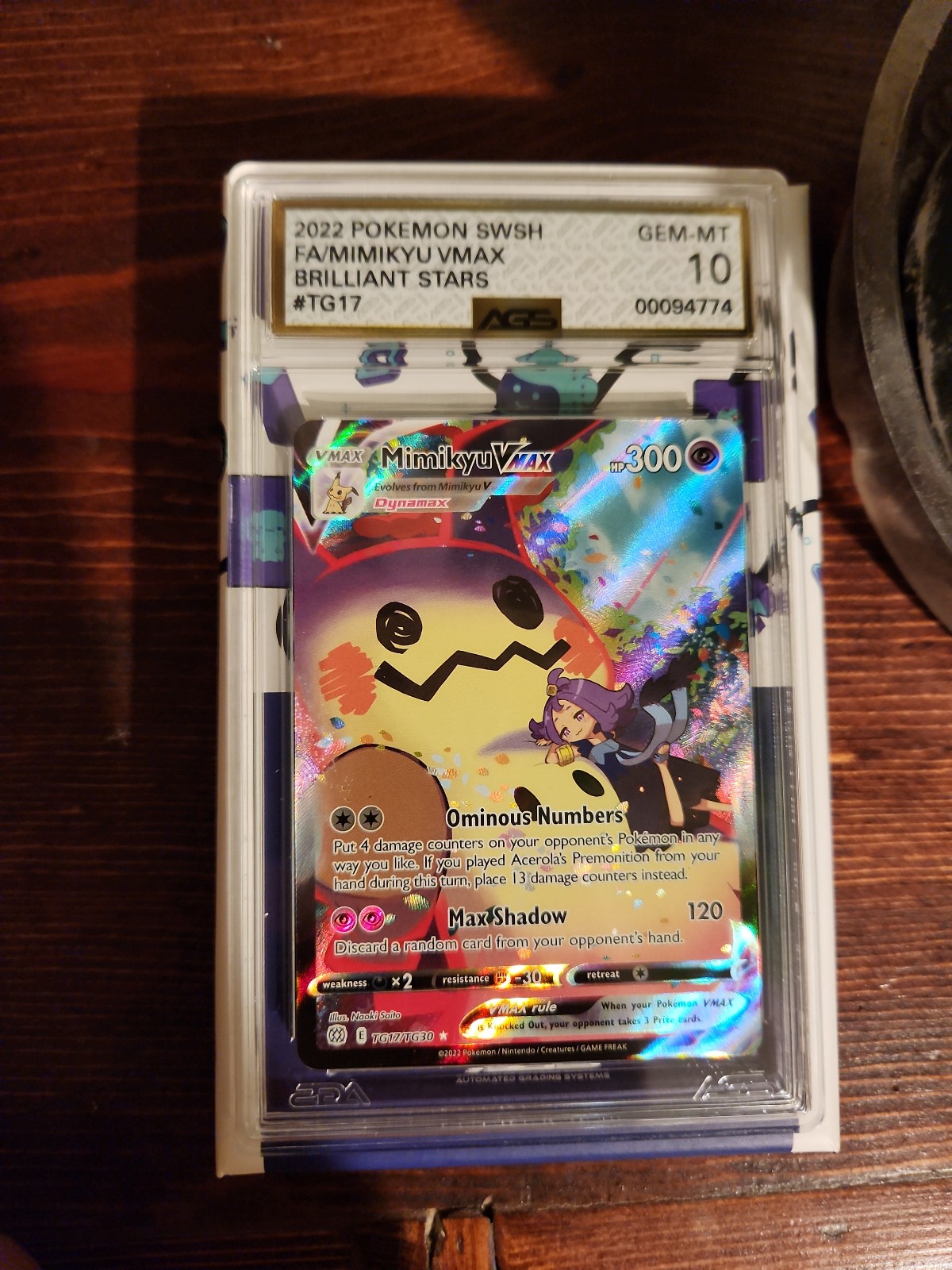 Mimikyu vmax brilliant stars AGS 10
