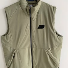 New Balance Mens Logo Insulated Water Resistant Green Tech Vest Size Medium