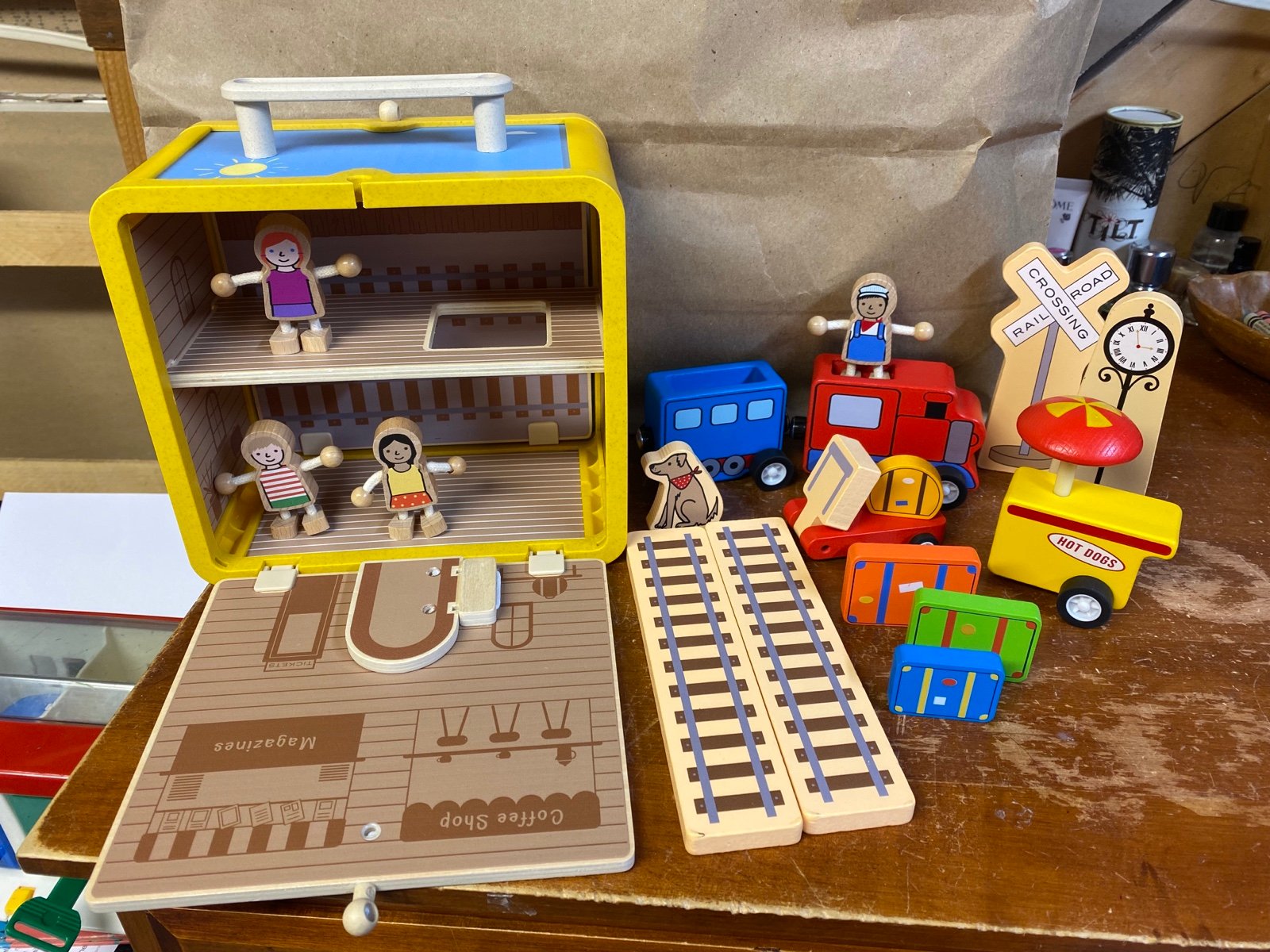 Jack Rabbit Creations Suitcase Series - Train Station Complete EUC