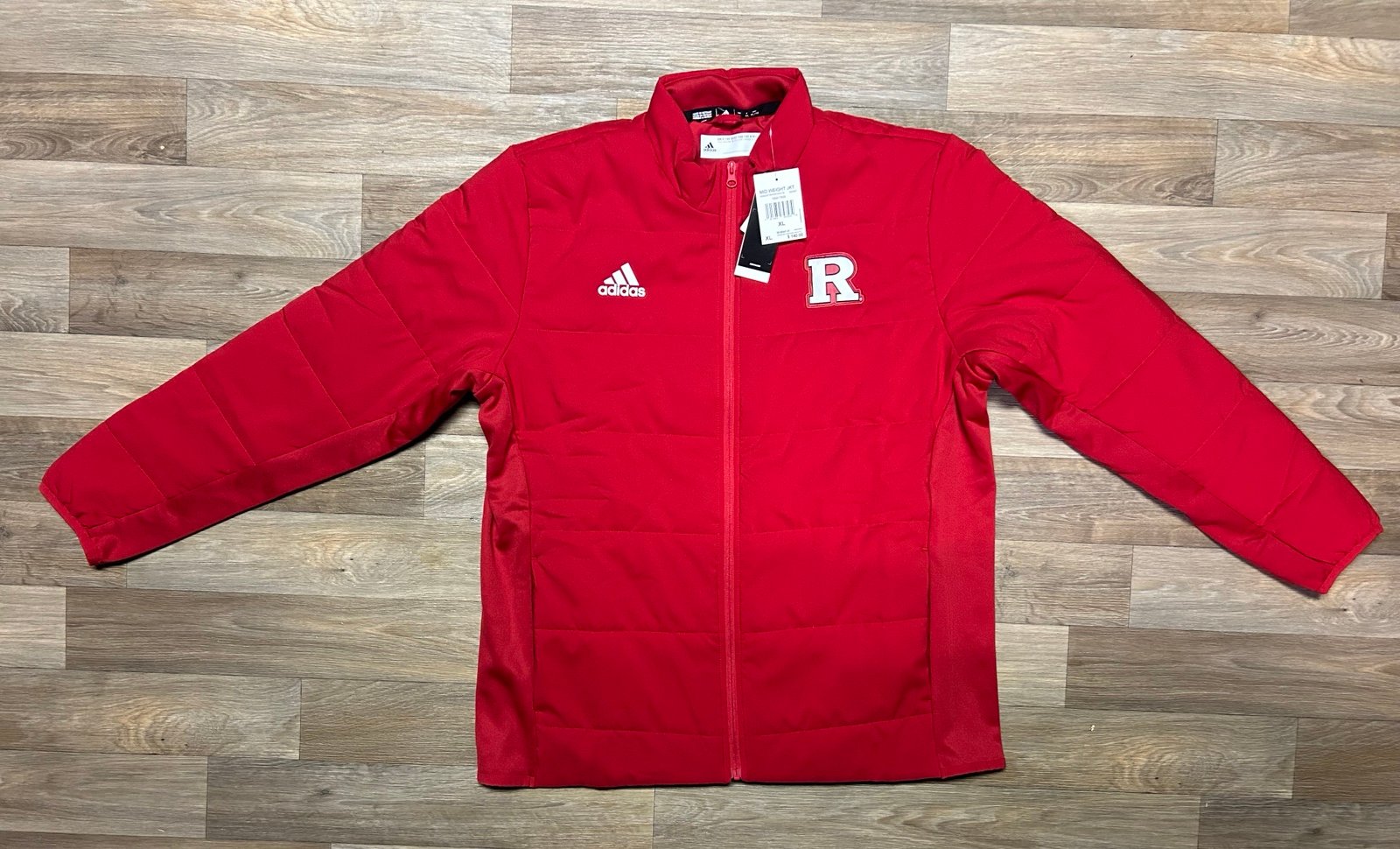 Adidas Rutgers Scarlet Knights Red Mid Weight Team Issue Jacket XL GE2867 $140