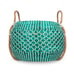 Modern Village Designer Plant Basket and Throw Blanket Basket (Teal)