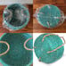 Modern Village Designer Plant Basket and Throw Blanket Basket (Teal)