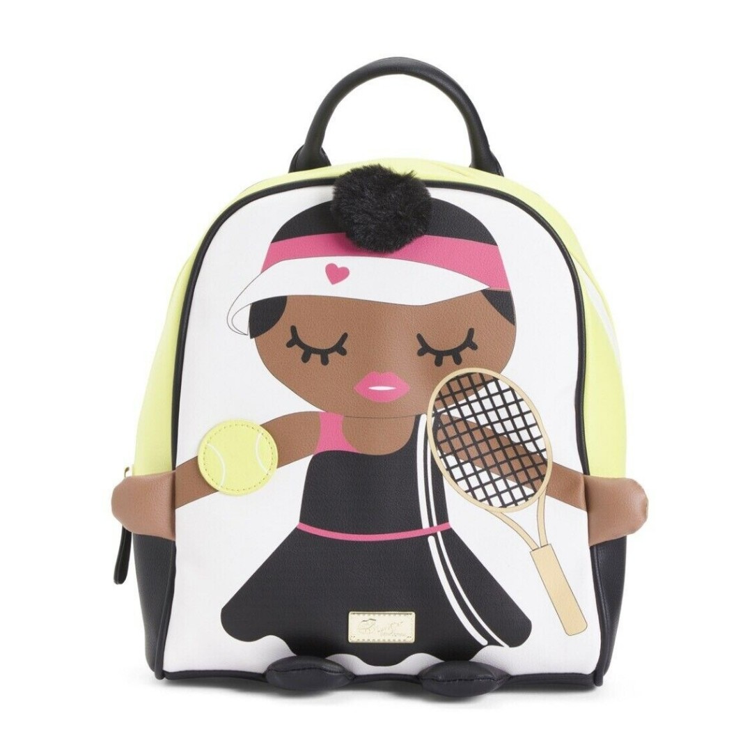 New Luv Betsey Johnson Backpack Princess Tennis Cute Girl LBMINDY Pom Pom Detail