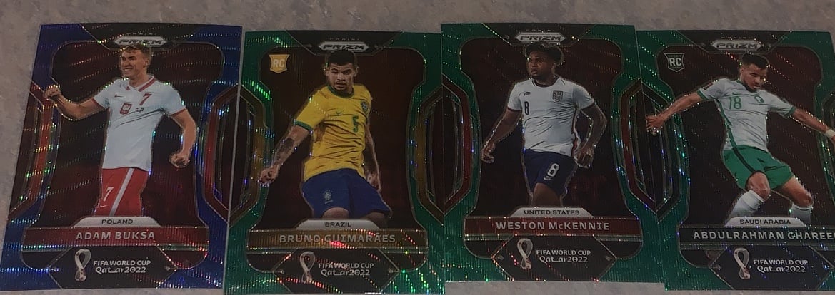 Qatar World Cup 2022 Prizm Card Bundle - 16 Total, 12 Rookie Cards