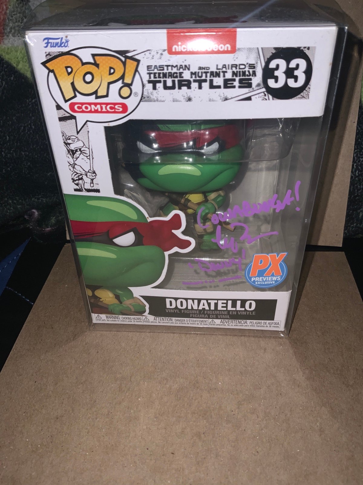 Donatello signed funko pop