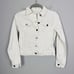 FRAME DENIM | Le Vintage Courtyard Stripe Denim Jscket Tan White Women’s Size XS