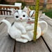 Vintage 1998 Hearth and Home Designs Ceramic Kitty Cats Cuddling Teapot