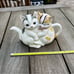 Vintage 1998 Hearth and Home Designs Ceramic Kitty Cats Cuddling Teapot