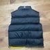 Vintage Puffer Down Vest First Down Men's Size Large Reversible Black and Yellow
