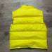 Vintage Puffer Down Vest First Down Men's Size Large Reversible Black and Yellow