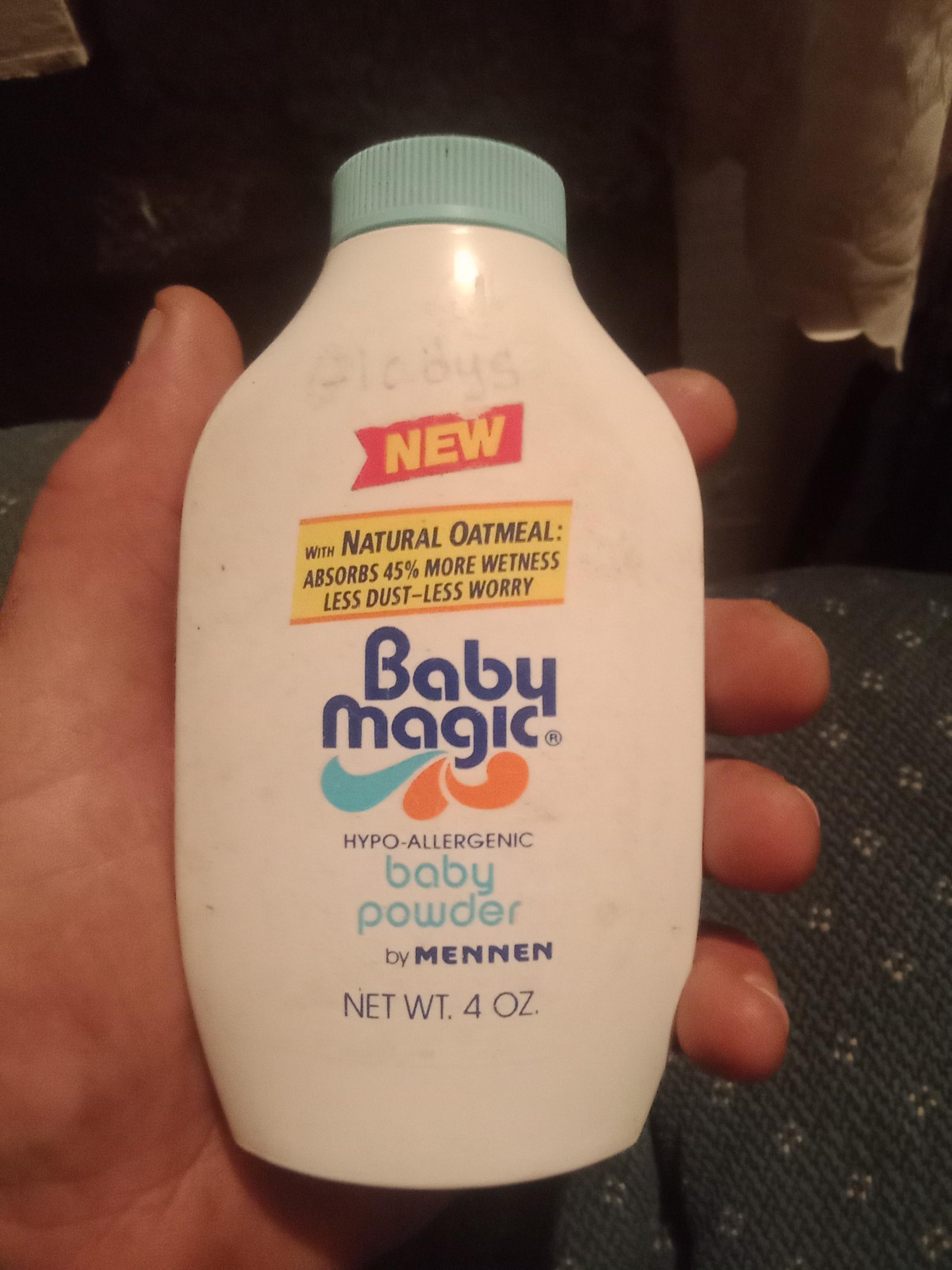 Vintage 1980s Baby Magic Hypo-Allergenic Baby Powder By Mennen - 4OZ