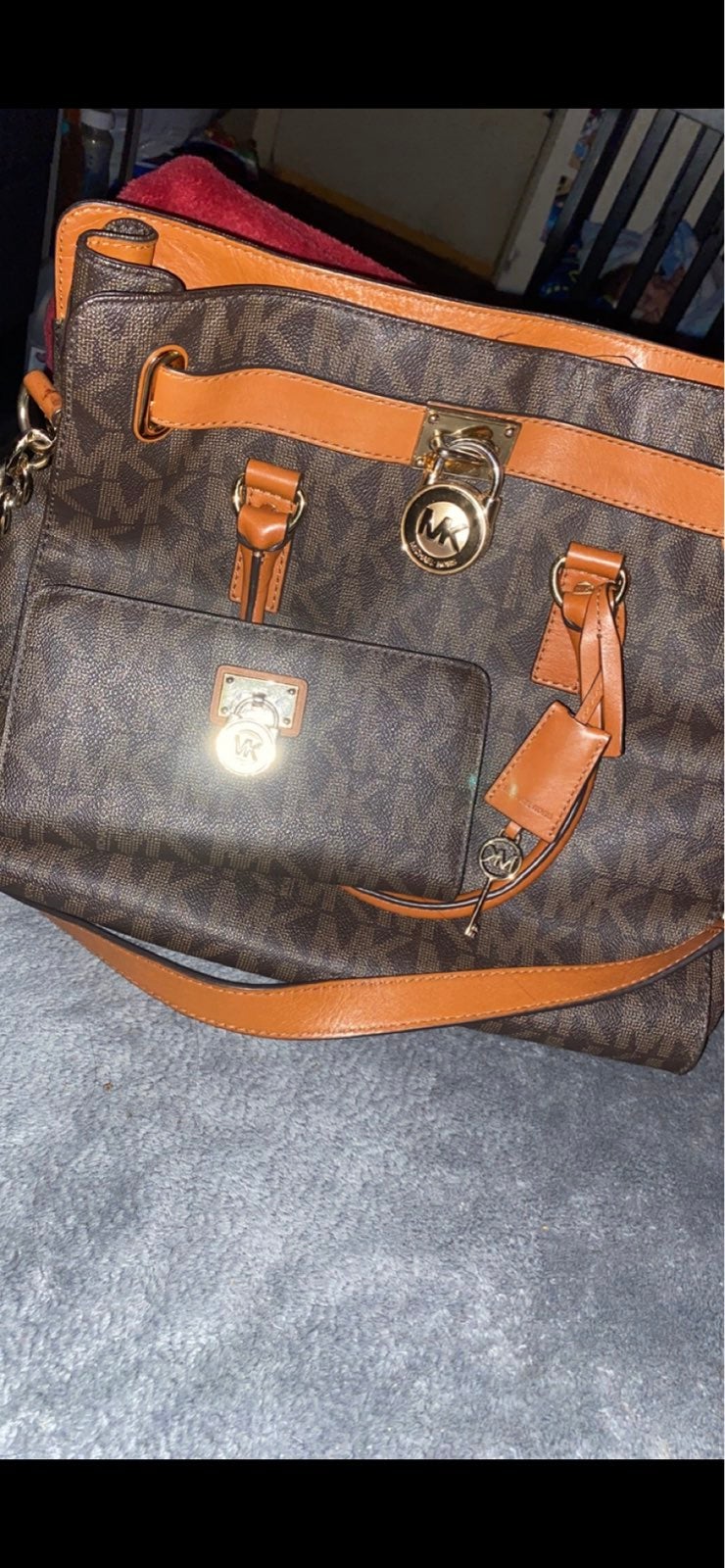 Mk hamilton tote with matching wallet
