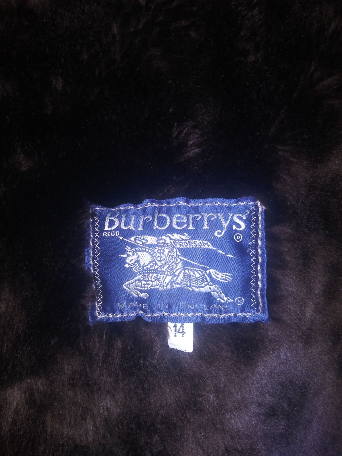 Burberry leather fer jacket