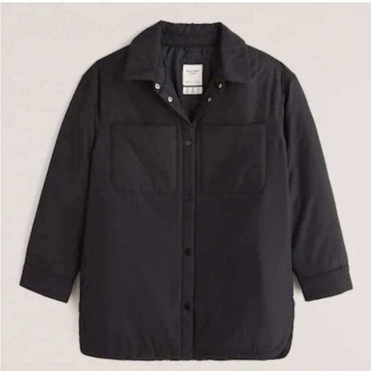 Abercrombie nylon shacket