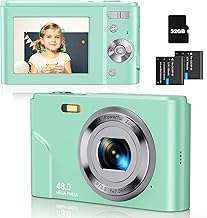 Digital Camera Auto Focus Point and Shoot Camera, FHD 1080P 48MP Kids Camera w