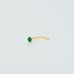 Solid 14kt gold Nose piercing CZ Dome St