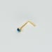 Solid 14kt gold Nose piercing CZ Dome St