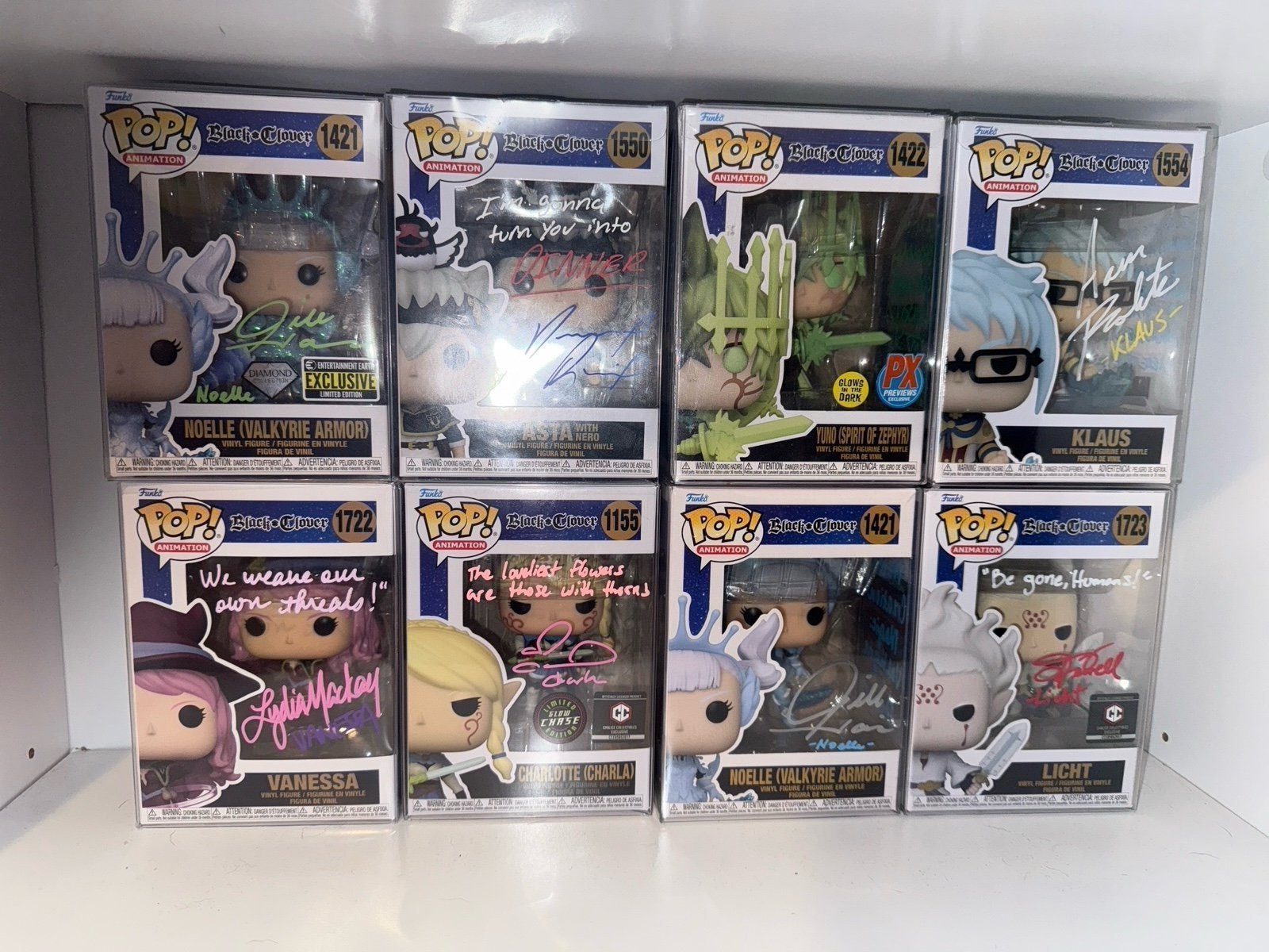 Black clover funko pop lot signed 4k