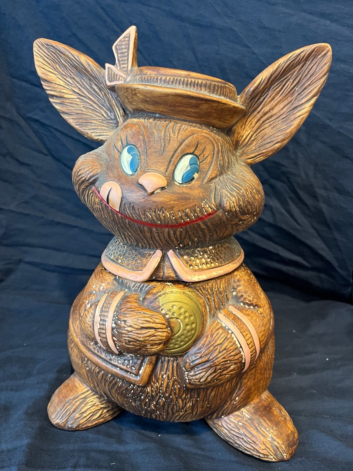 Vintage California Originals Brown Bunny Rabbit Cookie Jar